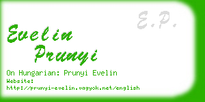 evelin prunyi business card